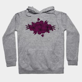 Plum Purple Flower Hoodie